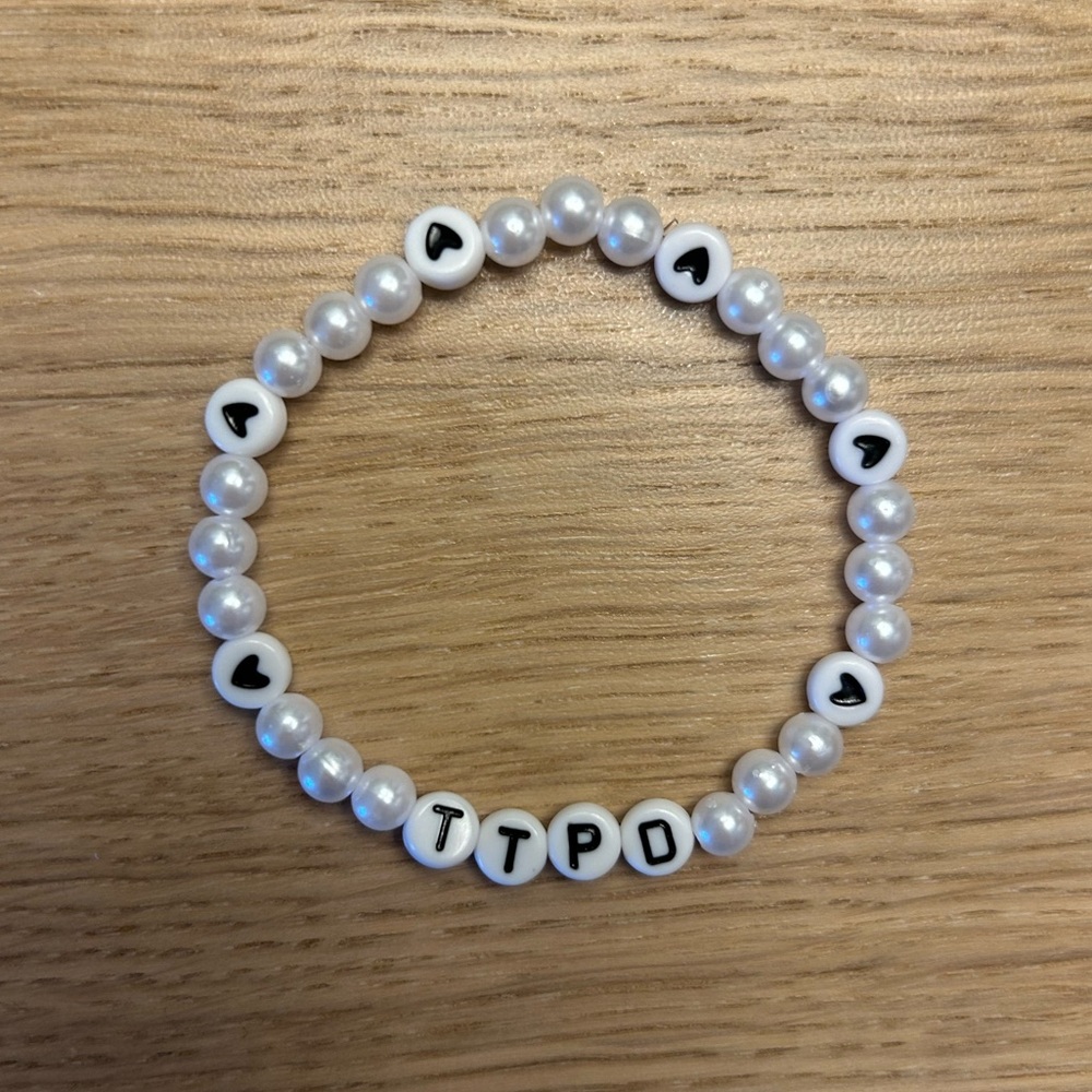 Taylor swift tortured poets department  beaded bracelet